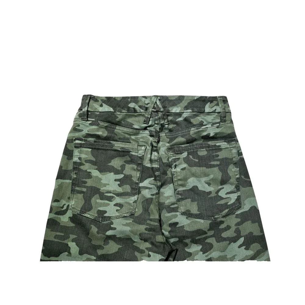 GOOD AMERICAN Women's Good Waist Green Camo Skinny Jeans Sz 10 30 Stretch - Picture 7 of 9